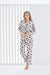 Desenli Pijama Takımı Polyester viskon Erdeniz 0248
