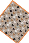 Kedi Saten Kumaş Fular Parlak ve Soft ipeksi Bandana Animal
