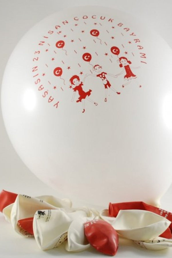 100 Adet 23 Nisan Baskılı Balon Etkinlik Kutlama Şükran Günü Süsleme