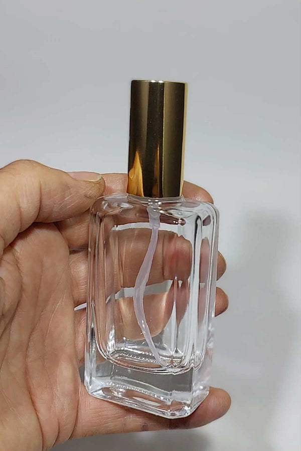 50 Ml - Boş Şişe Kalın Taban Kolonya Parfüm Şişesi 50 cc vidalı Kapak Seyahat Hediyelik