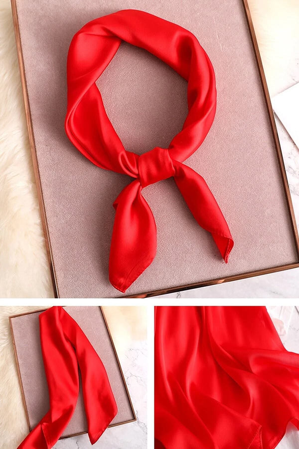 Kırmızı Fular Bandana Saten Kumaş Anma Etkinlik Kutlama 23 Nisan, 29 Ekim, 19 Mayıs
