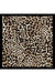 Leopar Desen Kahverengi Saten Fular Bandana 70x70 cm