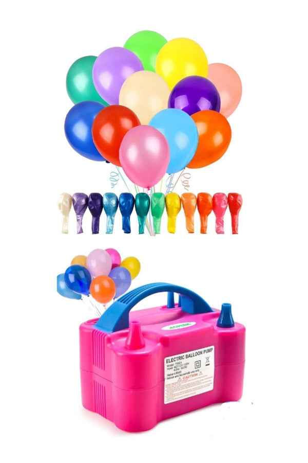 Balon Şişirme Makinası, Elektrikli Balon Pompası Çift Çıkışlı
