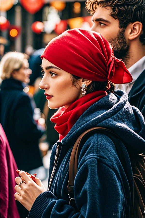 Kırmızı Fular Bandana Saten Kumaş Anma Etkinlik Kutlama 23 Nisan, 29 Ekim, 19 Mayıs