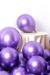 10 Adet Krom Mor Pruple Renk Aynalı Balon Düğün, Nişan, Doğum Günleri, Parti, Mezuniyet