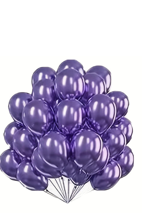10 Adet Krom Mor Pruple Renk Aynalı Balon Düğün, Nişan, Doğum Günleri, Parti, Mezuniyet