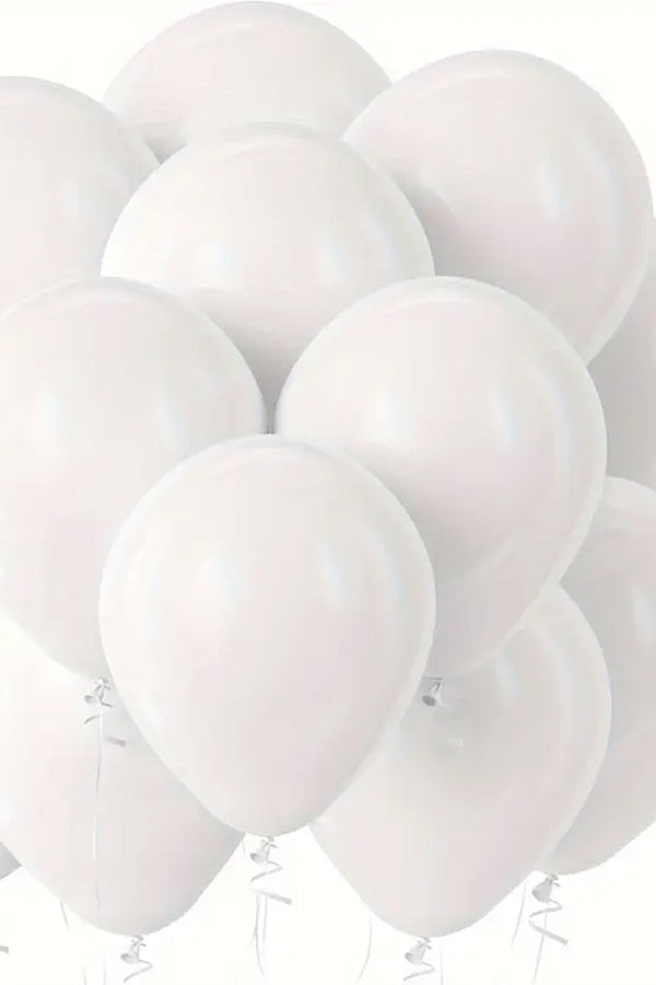 100 adet Beyaz Balon Raund Yuvarlak Balon Parti Toplantı Etkinlik Kutlama