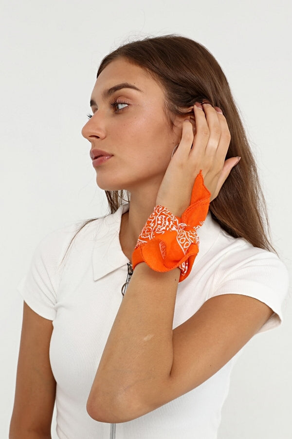 Bandana Etnik Desenli Bisiklet & Motosiklet Etkinlik Gezi Eğlence Pamuklu Turuncu