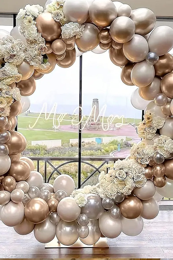 100 Adet Krom Krem PROSECCO Renk Aynalı Balon Düğün, Nişan, Doğum Günleri, Parti, Mezuniyet