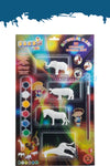Animal World Hayvanlar Alemi 3D Oyuncak Boyama Seti 4 lü Set