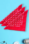 Türk Bayrağı Ay Yıldız Desenli Kırmızı Sıralı Ay Yıldızlı Kenarları Türkiye Yazılı %100 Koton 29 Ekim Bandana