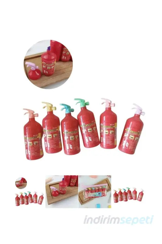 6 Adet Şirin Tombul Yangı Tüplü Çantalı Fosfor Kalem Kawaii Floresan Fosfor Kalem