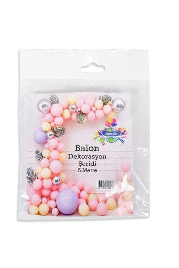 Balon Zinciri 5 Mt Halka Balon Tutucu Plastik Doğum Günü Partisi, Düğün Etkinlik Sahne Süslemesi