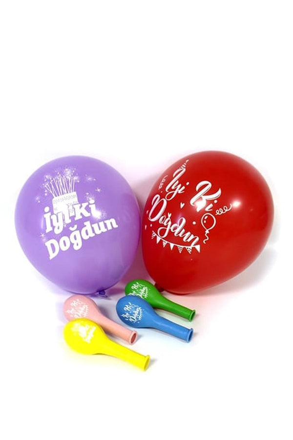 100 Adet İyi ki Doğdun Balonu Özel Baskılı Balon Doğum Günü Etkinlik Kutlama
