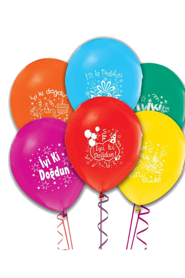 100 Adet İyi ki Doğdun Balonu Özel Baskılı Balon Doğum Günü Etkinlik Kutlama