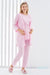 Sabahlıklı Erdeniz 3403 Hamile Pijama Takımı Pembe Bisiklet Yaka Dantelli 3lü Kısa Kol Pembe